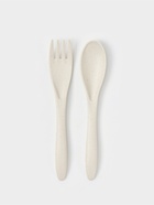 Ланч-бокс в школу TAKE IT EASY, 1 л, с приборами, 20×13×7 см, пшеничная солома, зелёный - фото 122223777