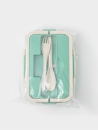 Ланч-бокс в школу TAKE IT EASY, 1 л, с приборами, 20×13×7 см, пшеничная солома, зелёный - Фото 10