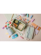 Ланч-бокс в школу TAKE IT EASY, 1.5 л, 3 секции, с приборами, 20×13×7 см, пшеничная солома, зеленый - Фото 3