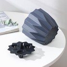 Кашпо для цветов «Геометрия», 800 мл, d=13 см, h=10,5 см, цвет антрацит - Фото 3