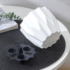 Кашпо для цветов «Геометрия», 800 мл, d=13 см, h=16 см, цвет белый - Фото 3