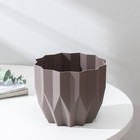 Кашпо для цветов «Геометрия», 800 мл, d=13 см, h=16 см, цвет мокачино - Фото 2