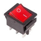 Клавишный выключатель Rexant 36-2350, 250 В, 15 А, ON-ON, 6с, красный, с подсветкой - фото 4060000