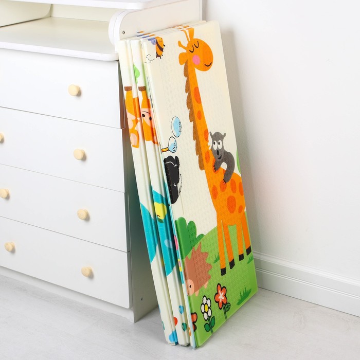 Коврик складной с рисунком «Дороги. Пандочка», двусторонний, размер 200х180 см 61896