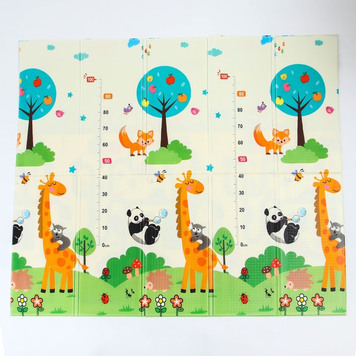 Коврик складной с рисунком «Дороги. Пандочка», двусторонний, размер 200х180 см 61896