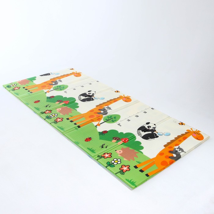 Коврик складной с рисунком «Дороги. Пандочка», двусторонний, размер 200х180 см 61896