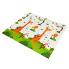 Игровой коврик для детей складной «Паровозик. Жирафик», двусторонний, размер 200х180x0,9 см, Крошка Я - фото 24997331