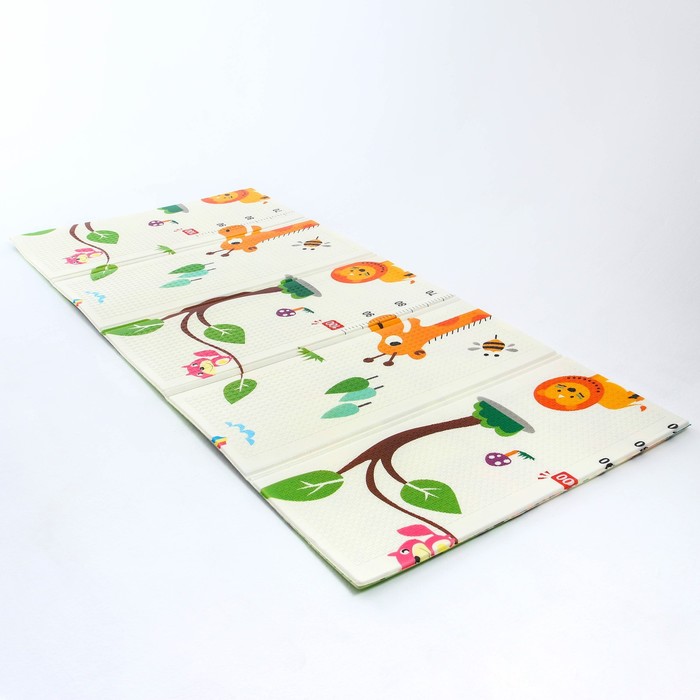 Коврик складной с рисунком «Паровозик. Жирафик», двусторонний, размер 200х180 см 61897