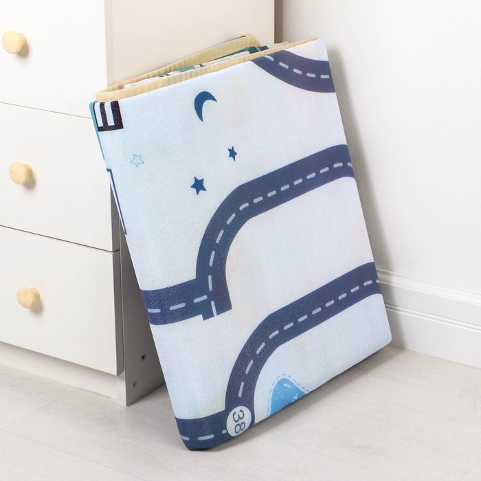 Коврик складной с рисунком «Дороги. Крокодильчик», двусторонний, размер 200х180 см 61898