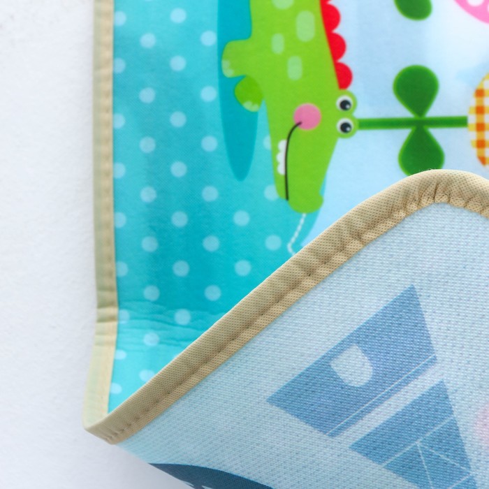 Коврик складной с рисунком «Дороги. Крокодильчик», двусторонний, размер 200х180 см 61898