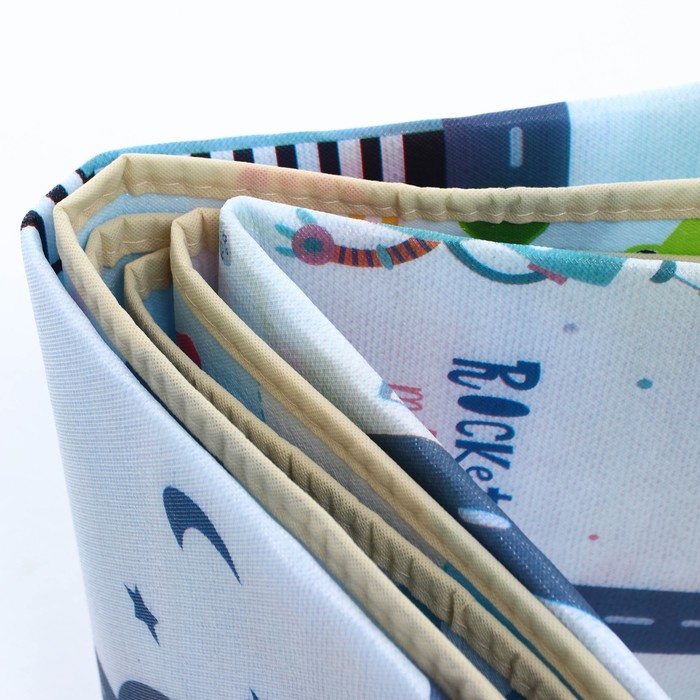 Коврик складной с рисунком «Дороги. Крокодильчик», двусторонний, размер 200х180 см 61898