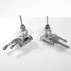 Серьги со стразами «Таяние» прямоугольник, цвет белый в серебре - фото 22111669