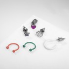 Набор серег и кафф QF «Фантазия» фантазия, набор 5 шт., цветные с серебром - Фото 3