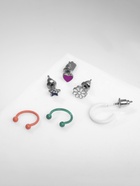 Набор серег и кафф QF «Фантазия» фантазия, набор 5 шт., цветные с серебром 9339722