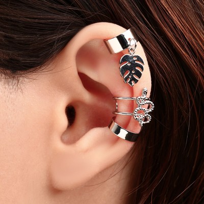 Серьги «Каффы» природа, набор 3 шт., цвет серебро