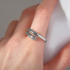Кольцо «Минимал» две линии, цвет серебро, безразмерное - Фото 2