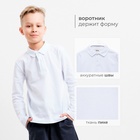 Джемпер поло для мальчика MINAKU: Basic Line KIDS, белый, рост 128 см - Фото 10