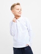 Джемпер поло для мальчика MINAKU: Basic Line KIDS, белый, рост 134 см - Фото 6