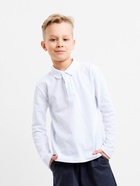 Джемпер поло для мальчика MINAKU: Basic Line KIDS, белый, рост 140 см - Фото 3