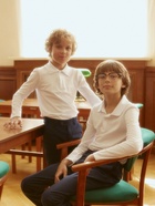 Джемпер поло для мальчика MINAKU: Basic Line KIDS, белый, рост 152 см - Фото 4