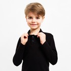 Джемпер поло для мальчика MINAKU: Basic Line KIDS, чёрный, рост 116 см - Фото 4