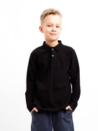 Джемпер поло для мальчика MINAKU: Basic Line KIDS, чёрный, рост 128 см - Фото 3