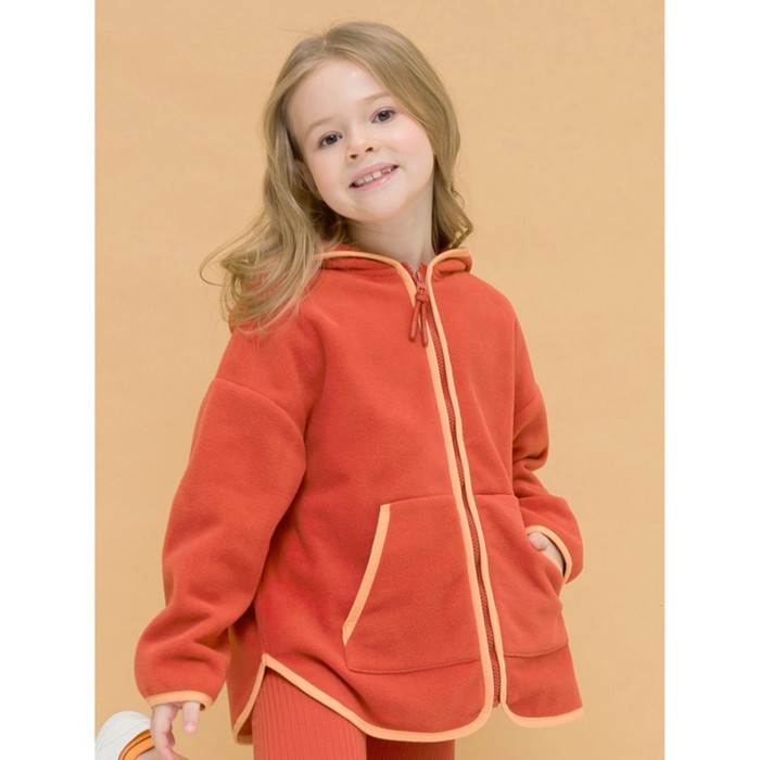 Куртка для девочек, рост 110 см, цвет терракотовый - Фото 1
