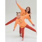 Пижама для девочки Pelican: лонгслив и штаны, рост 86 см, цвет оранжевый - Фото 4