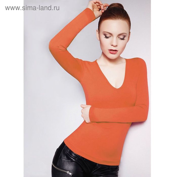 Джемпер женский бесшовный ARTG MAGLIA SCOLLO V MANICA LUNGA (orange, S/M) - Фото 1