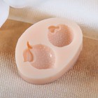 Молд силиконовый "Два апельсина" 1,5х2,2х0,7 см; 1,5х1,7х0,7 см - фото 22112477