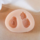 Молд силиконовый "Авокадо и Ананас" 1,2х1,7х0,7, 1х2,4х0,6 см - фото 24352753