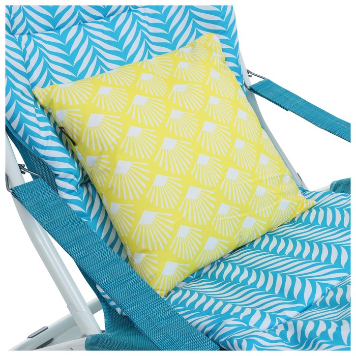 Кресло-шезлонг, матрас+подушка, цвет бирюзовый - фото 1890039623
