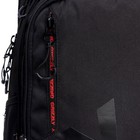 Рюкзак молодёжный, 42 х 31 х 22 см, Grizzly 338, эргономичная спинка, отделение для ноутбука, чёрный/красный RU-338-2_2 - Фото 11