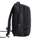 Рюкзак молодёжный, 42 х 31 х 22 см, Grizzly 338, эргономичная спинка, отделение для ноутбука, чёрный/красный RU-338-2_2 - Фото 4