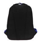 Рюкзак молодёжный, 38 х 29 х 16 см, Grizzly 351, эргономичная спинка, чёрный/синий RB-351-1_3 - Фото 6