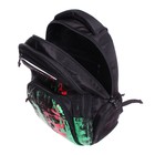 Рюкзак молодёжный, 42 х 32 х 22 см, Grizzly 333, эргономичная спинка, отделение для ноутбука, красный/зелёный RU-333-1_1 - фото 22112656