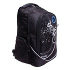 Рюкзак молодёжный, 44 х 28 х 23 см, Grizzly 335, эргономичная спинка, отделение для ноутбука, чёрный/серый RU-335-1_2 - Фото 2