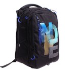 Рюкзак молодёжный, 42 х 31 х 22 см, Grizzly 338, эргономичная спинка, отделение для ноутбука, чёрный/синий RU-338-4_2 - фото 24588554