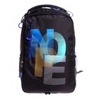 Рюкзак молодёжный, 42 х 31 х 22 см, Grizzly 338, эргономичная спинка, отделение для ноутбука, чёрный/синий RU-338-4_2 - фото 24588555