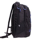 Рюкзак молодёжный, 42 х 31 х 22 см, Grizzly 338, эргономичная спинка, отделение для ноутбука, чёрный/синий RU-338-4_2 - фото 24588556