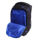 Рюкзак молодёжный, 42 х 31 х 22 см, Grizzly 338, эргономичная спинка, отделение для ноутбука, чёрный/синий RU-338-4_2 - фото 24588560