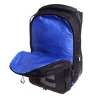 Рюкзак молодёжный, 42 х 31 х 22 см, Grizzly 338, эргономичная спинка, отделение для ноутбука, чёрный/синий RU-338-4_2 - фото 24588561