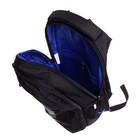 Рюкзак молодёжный, 42 х 31 х 22 см, Grizzly 338, эргономичная спинка, отделение для ноутбука, чёрный/синий RU-338-4_2 - фото 24588562