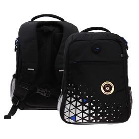 Рюкзак молодёжный, 39 х 26 х 19 см, Grizzly 356, эргономичная спинка, отделение для ноутбука, чёрный RB-356-2_2