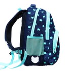 Рюкзак школьный, 40 х 27 х 20 см, Grizzly 360, эргономичная спинка, отделение для ноутбука, синий/зелёный RG-360-5_1 - Фото 4