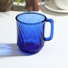 Кружка Sea Brim, 310 мл, стекло, цвет синий - фото 10370392