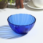 Салатник Sea Brim, d=13 см, стекло, цвет синий - фото 319361141