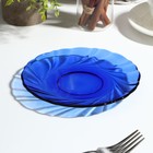 Тарелка десертная Sea Brim, d=17 см, стекло, цвет синий - Фото 2