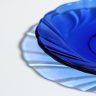 Тарелка десертная Sea Brim, d=17 см, стекло, цвет синий - Фото 3