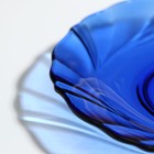 Тарелка плоская Sea Brim, d=21 см, стекло, цвет синий - Фото 3
